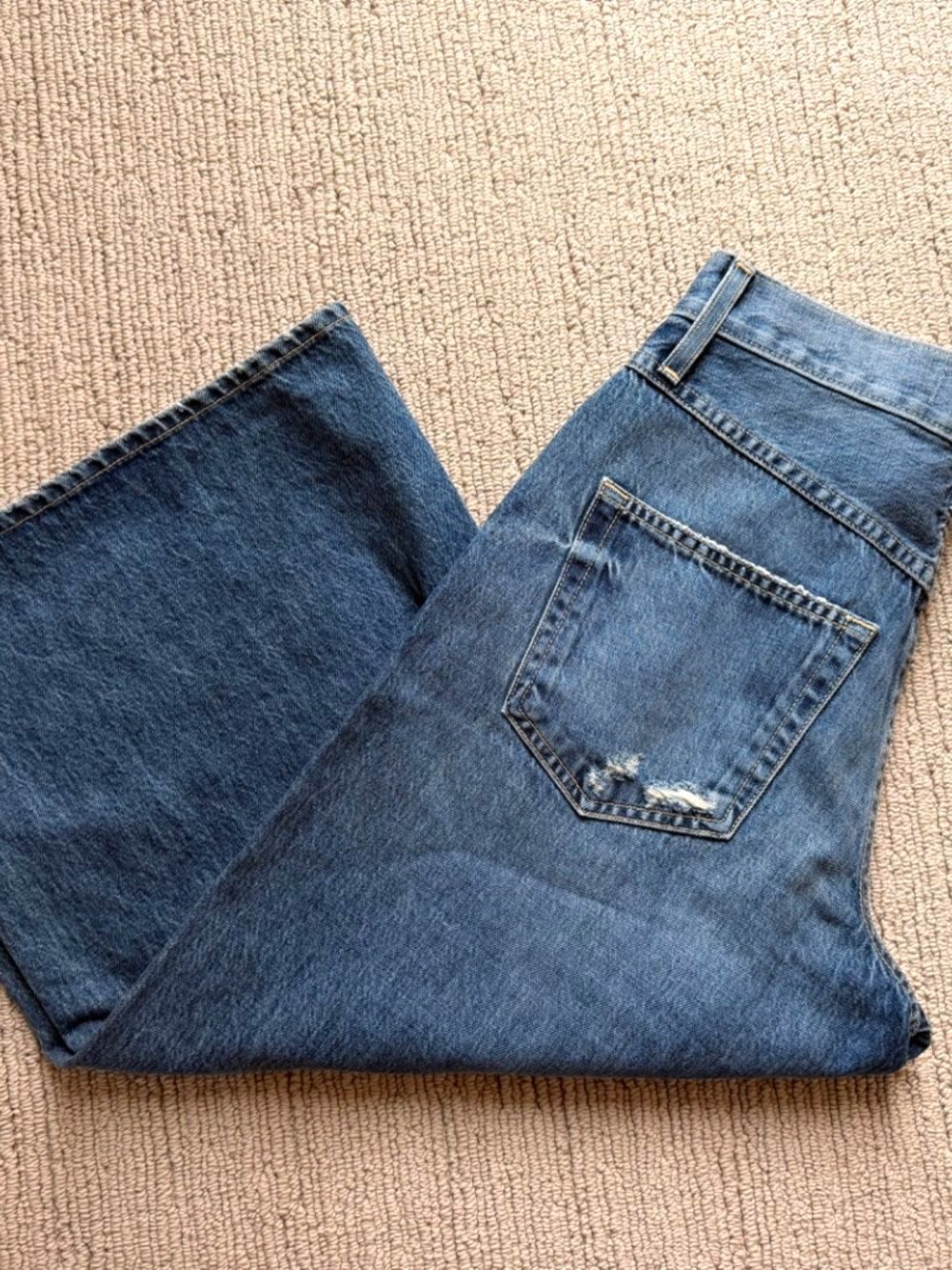 AMO Gabriella High-Waisted Short Crop Culotte Jeans Sz 26 NWT $292!! - Picture 6 of 6